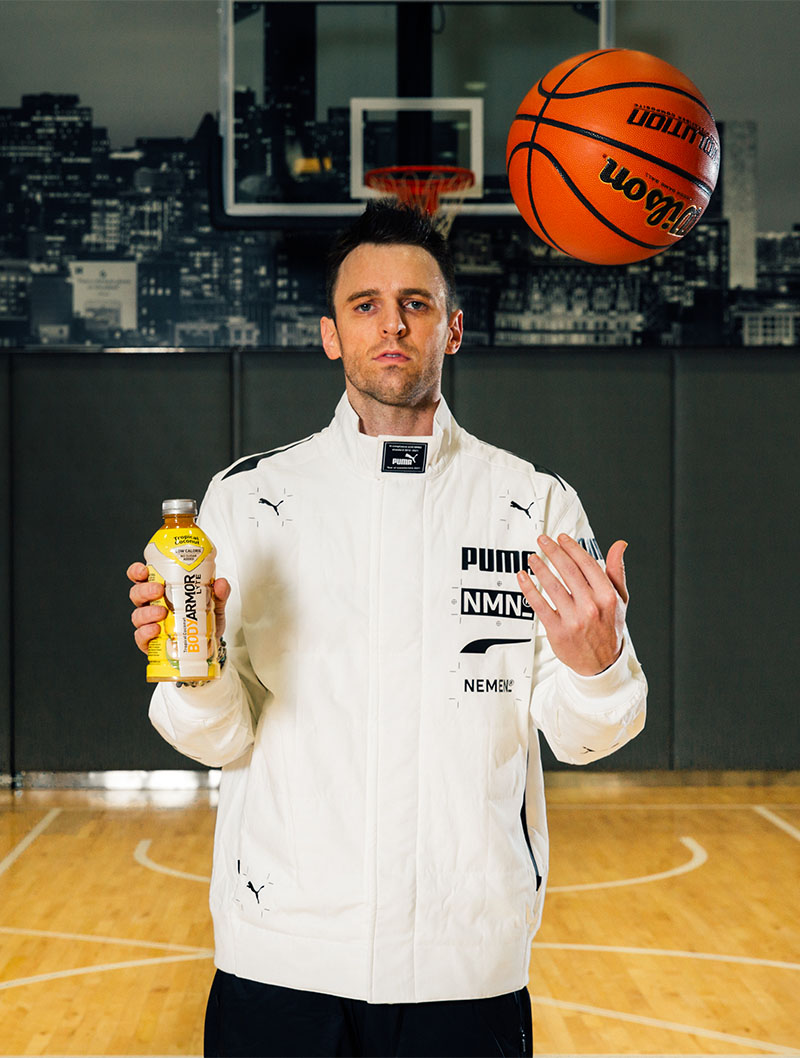 Chris Brickley Chris Brickley holding a bottle of BODYARMOR