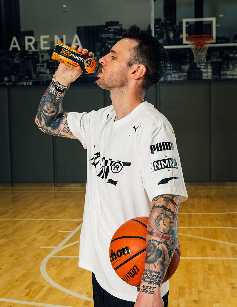 Chris Brickley Chris Brickley drinking BODYARMOR